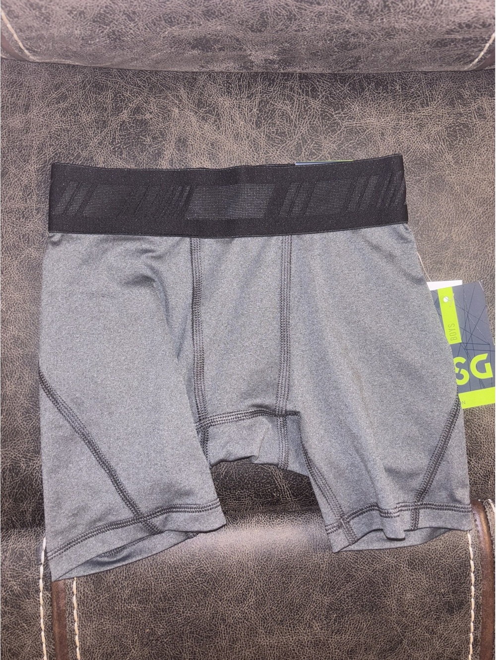 NWT DSG Boys Compression Shorts XS Dark Heather Gray Athletic Performance